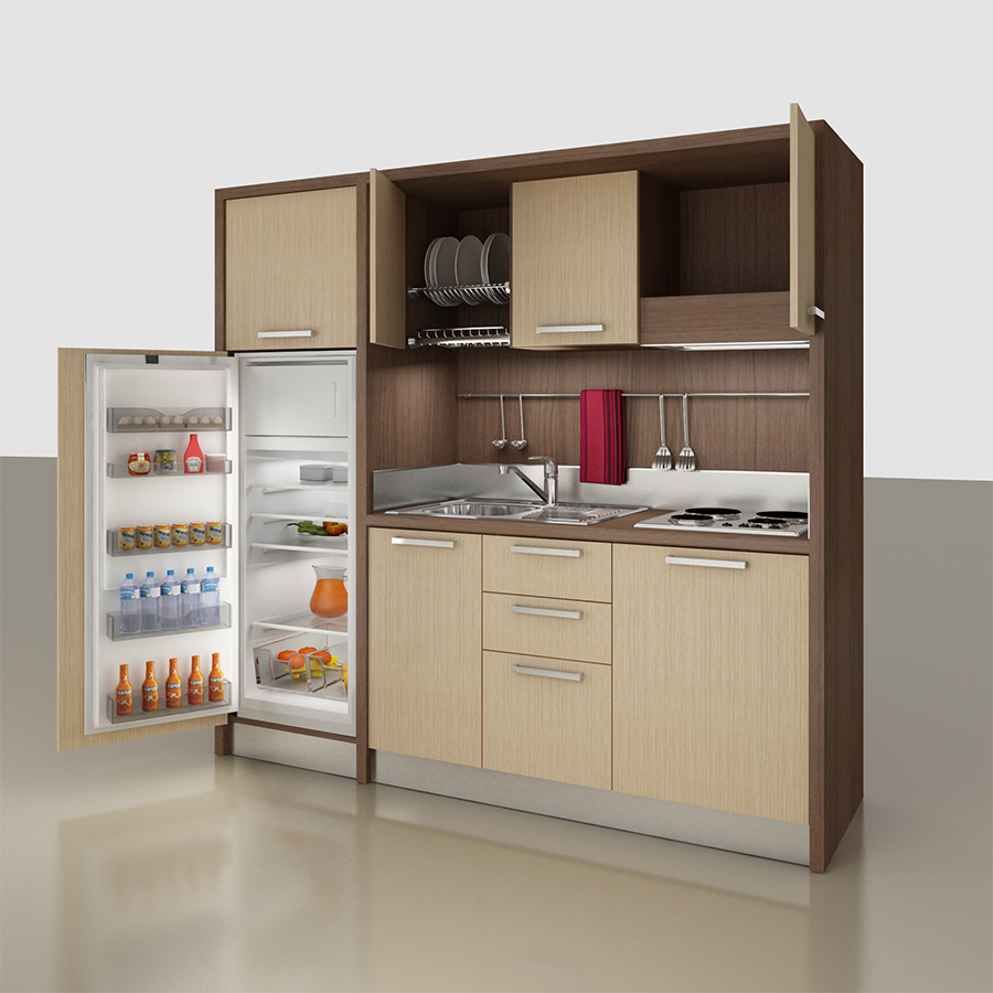 Cucine monoblocco aperti