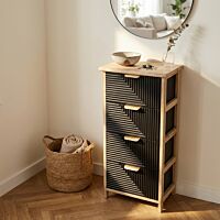 Cassettiera in legno ASIER con 4 cassetti