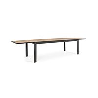 BIZZOTTO Tavolo allungabile BELMAR 220-340x100 naturale/antracite YK13