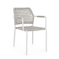 BIZZOTTO Sedia con braccioli RAJADA bianco JA61