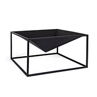 BIZZOTTO braciere da giardino quadrato ILLINOIS nero 60 × 60