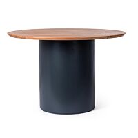 BIZZOTTO tavolo da pranzo rotondo OJAS blu/naturale D115