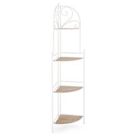 BIZZOTTO scaffale angolare GUENDA 4P bianco - pieghevole