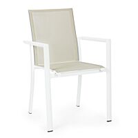 BIZZOTTO sedia da giardino KONNOR bianco impilabile 