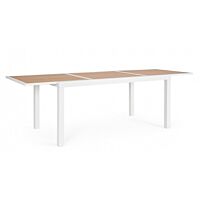 BIZZOTTO Tavolo da giardino allungabile HILIJA 160-240X90 bianco LD30