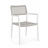 BIZZOTTO Sedia con braccioli CALETA Bianco JA61