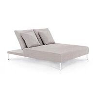 BIZZOTTO Lettino doppio VIPER bianco QS20/SAND