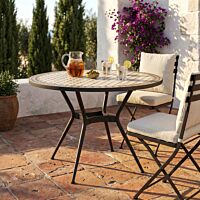 Tavolo da giardino rotondo PROMETEO Ø 110 con piano in ceramica