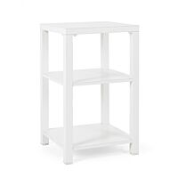 BIZZOTTO Mobile da esterno ATLANTIC bianco – alluminio 3 ripiani 55x55x90 cm