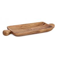 BIZZOTTO VASSOIO DECORATIVO AIMI LEGNO NATUR H3,5