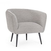 BIZZOTTO POLTRONA AVRIL GRIGIO BOUCLE'