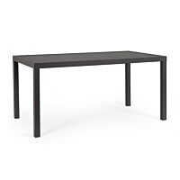 BIZZOTTO Tavolo da pranzo da giardino HILDE 150X80 antracite LH32