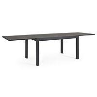 BIZZOTTO Tavolo allungabile CLIV – antracite (alluminio), 135/270×90