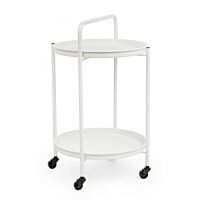BIZZOTTO Carrello da servizio con vassoio AUSTIN TWIN – bianco D44,5 H70