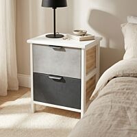 Comodino in legno CASIMIRO con 2 cassetti