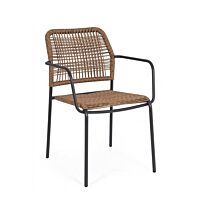 BIZZOTTO Sedia da giardino JABLE con braccioli – antracite