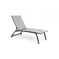 BIZZOTTO lettino prendisole CLEOPAS antracite ZH11 con ruote