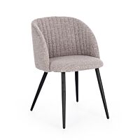 BIZZOTTO QUEEN sedia imbottita Bouclé Visone
