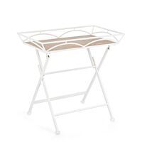 BIZZOTTO tavolino rettangolare GUENDA bianco 63 × 40 × 60 cm – pieghevole