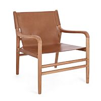 BIZZOTTO POLTRONA LOUNGE CAROLINE COGNAC