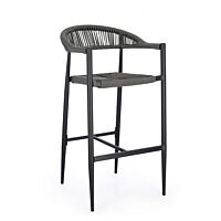BIZZOTTO Sgabello bar JANDIA antracite/grigio