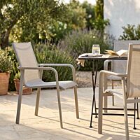 Sedia da giardino PROVIDENCE color sabbia - impilabile
