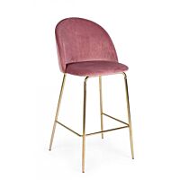 BIZZOTTO SGABELLO BAR CARRY VELLUTO BLUSH