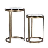 BIZZOTTO SET2 TAVOLINO ZAYLA TO OTTONE YX49