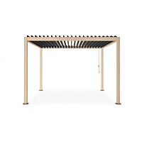 BIZZOTTO PERGOLA OCEAN 3.6X3.6 NATURAL-ANTRACITE