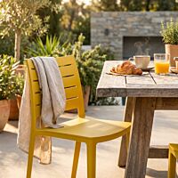 Sedia da giardino HALLIE – giallo