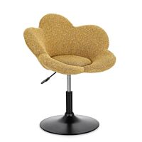 BIZZOTTO poltroncina girevole FLEUR senape con base nera