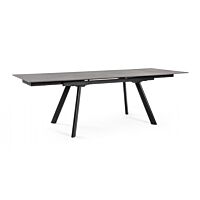 BIZZOTTO Tavolo allungabile da giardino JARKKO 160–240x90 nero