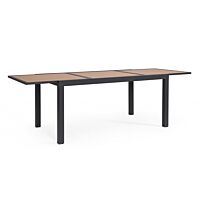BIZZOTTO Tavolo da giardino allungabile HILIJA 160–240x90 antracite LH32