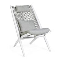 BIZZOTTO POLTRONA LOUNGE C-C ALOHA NEW BIANCOXK03