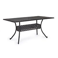 BIZZOTTO TAVOLO IVREA RETT 160X90 ANTRACITE