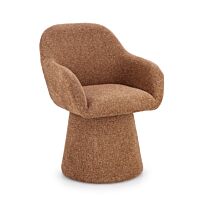 BIZZOTTO poltrona girevole imbottita ANTARA terracotta