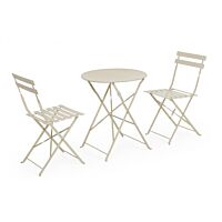 BIZZOTTO Set giardino 3 pezzi BISTROT AUSTIN – gypsum