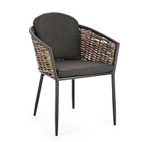 BIZZOTTO SEDIA C-BR C-C MARIBELA ANTRACITE YK13