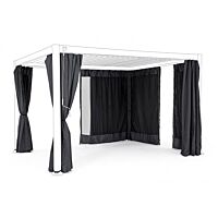 BIZZOTTO Set 4 teli laterali e zanzariere per pergola OCEAN 3x4 antracite