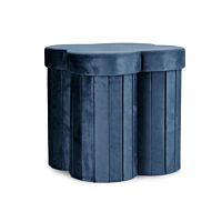 BIZZOTTO POUF CONT. JOCELYN VELLUTO BLU