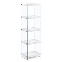 BIZZOTTO LIBRERIA 5P LINE WOOD BIANCO