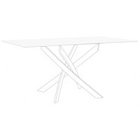 BIZZOTTO PIANO RETT TAVOLO GEORGE BIANCO 160X90