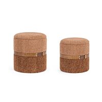 BIZZOTTO set 2 pouf contenitore TALYA ginger