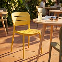 Sedia da giardino GISELLE senza braccioli – gialla