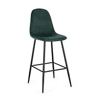 BIZZOTTO sgabello NEW IRELIA nero – verde scuro (velluto)