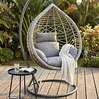 Dondolo PANAREA con cuscini - WI-806920-GREY