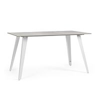 BIZZOTTO tavolo da pranzo da giardino ARJETA 140X80 bianco