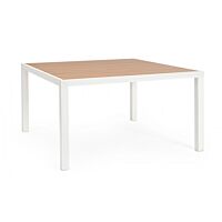 BIZZOTTO Tavolo da giardino quadrato HILIJA 136X136 bianco LD30