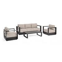 BIZZOTTO SET4 SALOTTO C-C MOSES ANTRACITE YK13