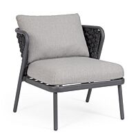 BIZZOTTO POLTRONA C-C HARLOW ANTRAC QS22/GRAPHITE